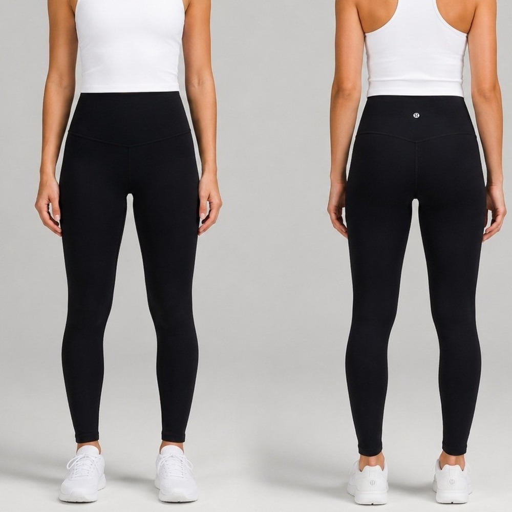 Lululemon Align High Rise Pant 25" Black Nulu Leggings Yoga Women Size 2 W5CT3S